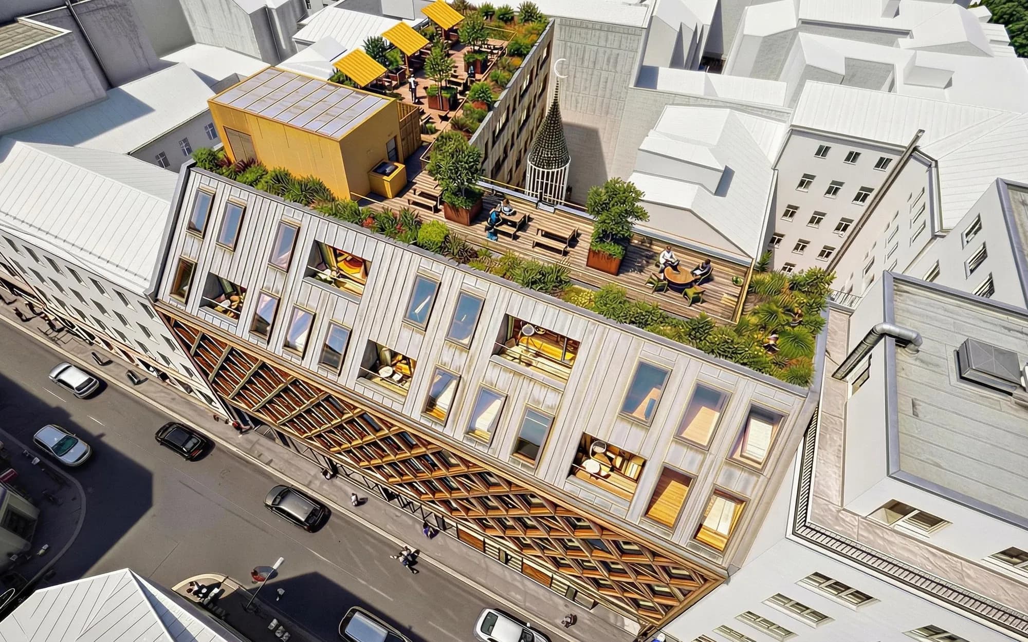Kvartalet sett ovenfra, HLF Arkitekter